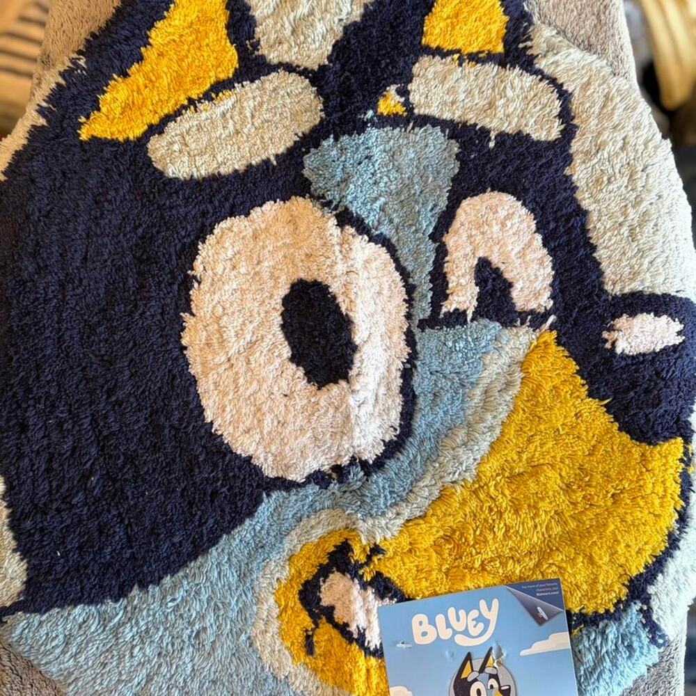 Adorable bluey character bath rug